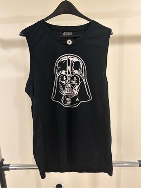 Star Wars Black Tank with White Logo Print